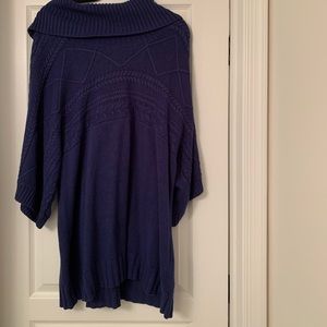 Dark blue Lane Bryant cowel neck shirt Euc